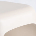 Sleek Modern Minimalist Rectangular Low Stool with Non-Slip Plastic Base for Living Room