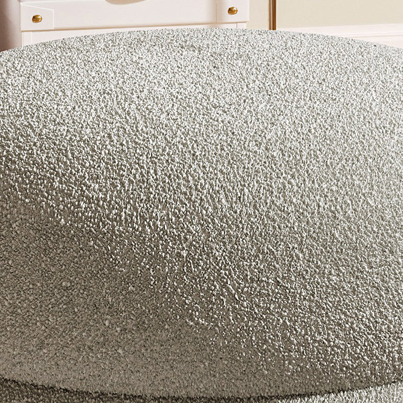 Contemporary Multi-Level Round Sherpa Fabric Stool with Plywood Frame – Low-Profile Living Room Accent