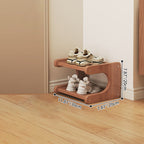 Modern Minimalist Rectangular Bamboo Medium Density Fiberboard Shoe Storage 2/3/4/5-Tier For Living Room