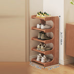 Modern Minimalist Rectangular Bamboo Medium Density Fiberboard Shoe Storage 2/3/4/5-Tier For Living Room