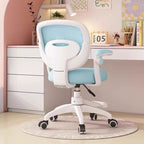 Modern Minimalist Kids Fabric Nylon Plastic Stainless Steel Mid-Back Height Adjustable Desk Chair Backrest Armrest Footrest For Home Office
