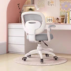 Modern Minimalist Kids Fabric Nylon Plastic Stainless Steel Mid-Back Height Adjustable Desk Chair Backrest Armrest Footrest For Home Office