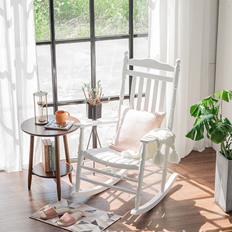 Mecedora curva de madera de álamo, elegante, moderna y minimalista, con respaldo y reposabrazos ergonómicos para sala de estar