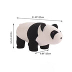 Bear-Shaped Kids Stool – Teddy Fleece Upholstery, Pine Wood & Plywood Board, Backless & Armless Contemporary Living Room Accent