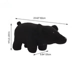 Bear-Shaped Kids Stool – Teddy Fleece Upholstery, Pine Wood & Plywood Board, Backless & Armless Contemporary Living Room Accent