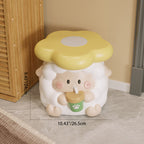 Contemporary Kids' Resin Sheep-Shaped Low Stool – Adorable Seat for Entryway, Living Room & Bedroom