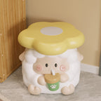 Contemporary Kids' Resin Sheep-Shaped Low Stool – Adorable Seat for Entryway, Living Room & Bedroom