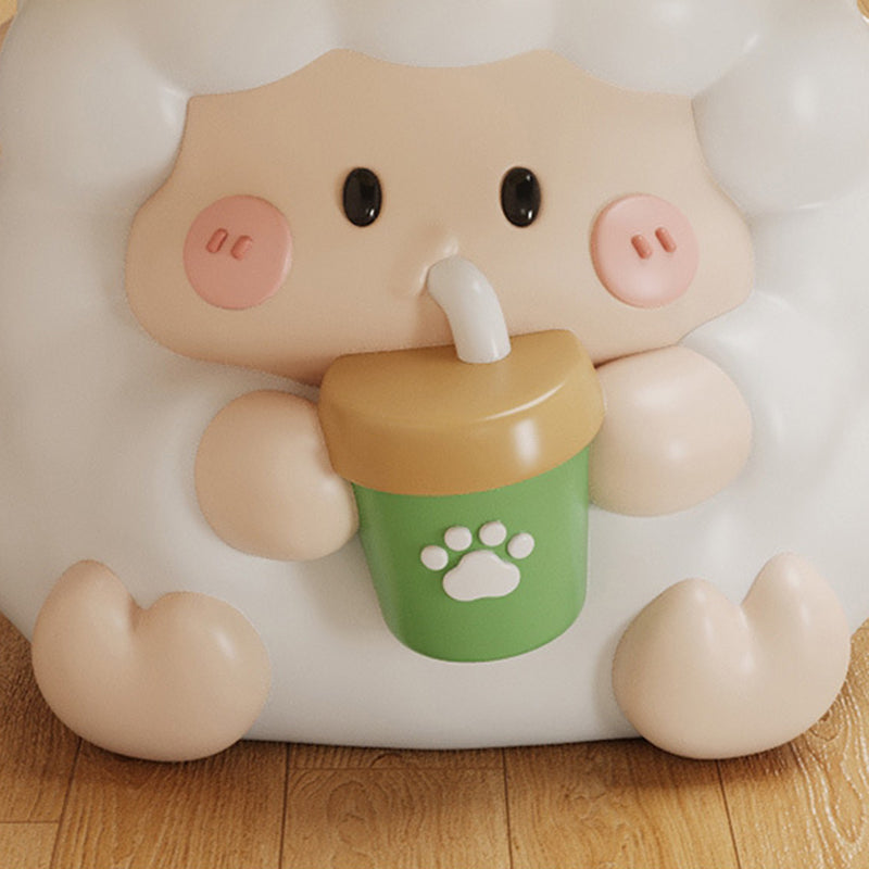 Contemporary Kids' Resin Sheep-Shaped Low Stool – Adorable Seat for Entryway, Living Room & Bedroom