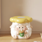Contemporary Kids' Resin Sheep-Shaped Low Stool – Adorable Seat for Entryway, Living Room & Bedroom
