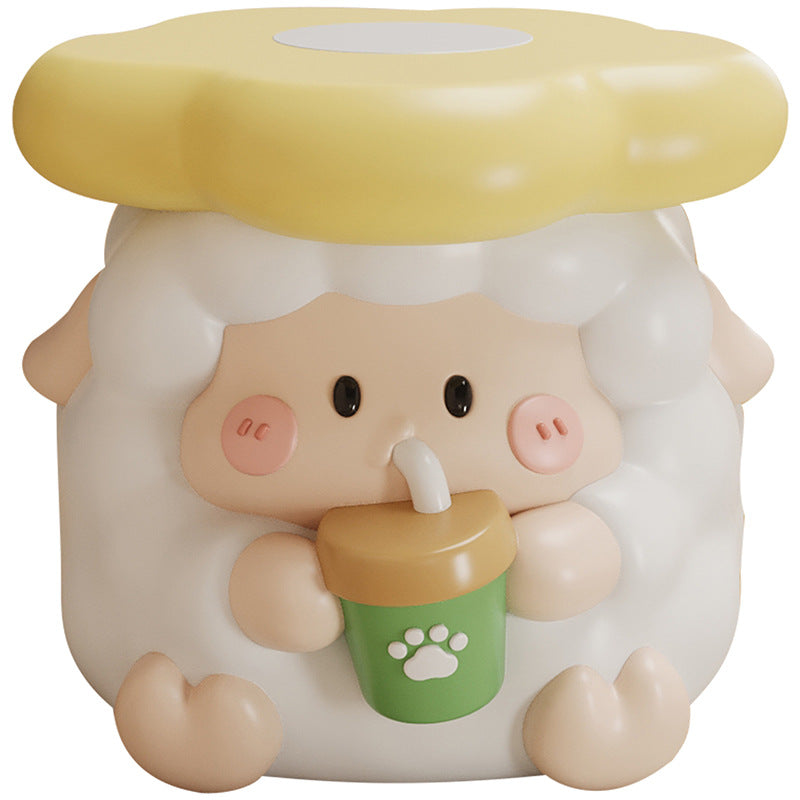 Contemporary Kids' Resin Sheep-Shaped Low Stool – Adorable Seat for Entryway, Living Room & Bedroom