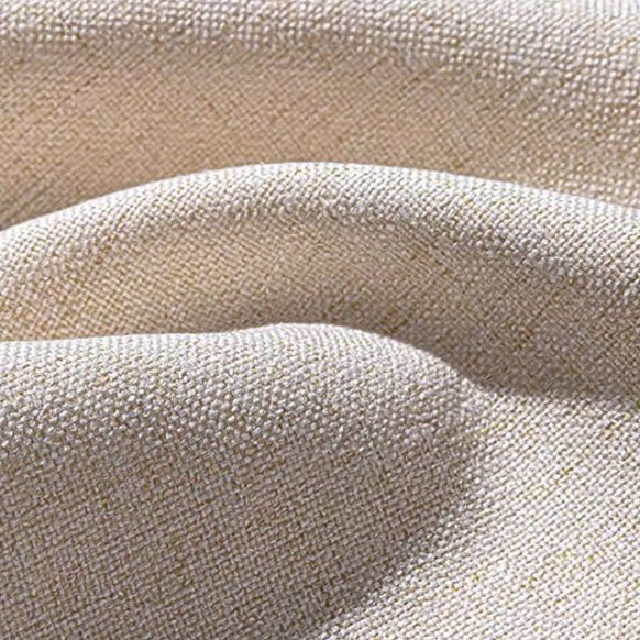 Silla de escritorio moderna minimalista cuadrada rectangular de madera de caucho y lino de algodón con respaldo y reposabrazos para oficina en casa