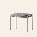 Contemporary Nordic Low Stool — Velvet-Cotton-Linen Upholstery, Square & Rectangular, Stainless Steel Frame, Solid Wood & Plywood Base for Living Room