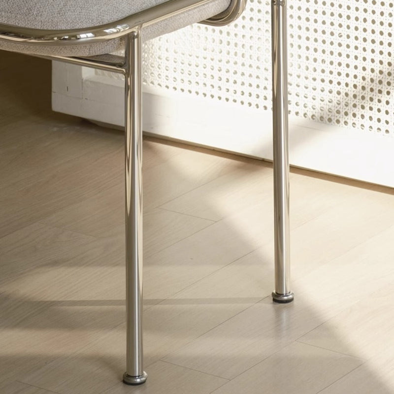 Contemporary Nordic Low Stool — Velvet-Cotton-Linen Upholstery, Square & Rectangular, Stainless Steel Frame, Solid Wood & Plywood Base for Living Room