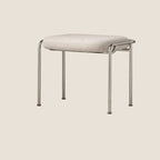 Contemporary Nordic Low Stool — Velvet-Cotton-Linen Upholstery, Square & Rectangular, Stainless Steel Frame, Solid Wood & Plywood Base for Living Room