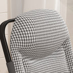 Sleek Modern Minimalist Foldable Recliner Chair with Iron Frame, Cotton-Linen Blend Fabric and Polyester Fiber Padding, Backrest & Armrests for Living Room