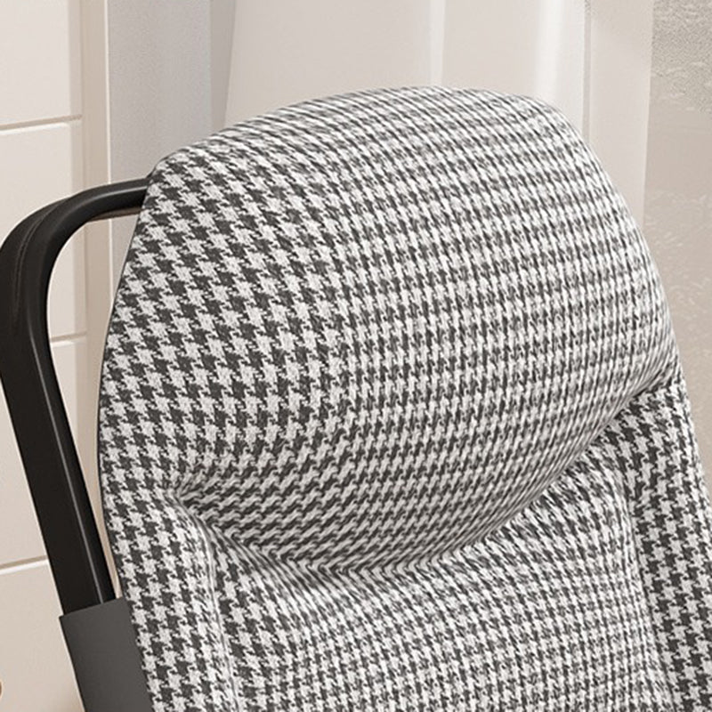 Sleek Modern Minimalist Foldable Recliner Chair with Iron Frame, Cotton-Linen Blend Fabric and Polyester Fiber Padding, Backrest & Armrests for Living Room