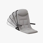 Sleek Modern Minimalist Foldable Recliner Chair with Iron Frame, Cotton-Linen Blend Fabric and Polyester Fiber Padding, Backrest & Armrests for Living Room