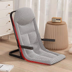 Sleek Modern Minimalist Foldable Recliner Chair with Iron Frame, Cotton-Linen Blend Fabric and Polyester Fiber Padding, Backrest & Armrests for Living Room