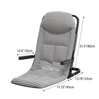 Sleek Modern Minimalist Foldable Recliner Chair with Iron Frame, Cotton-Linen Blend Fabric and Polyester Fiber Padding, Backrest & Armrests for Living Room