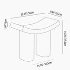 Taburete de Plástico Rectangular Nórdico Moderno — Asiento de Perfil Bajo para la Sala de Estar