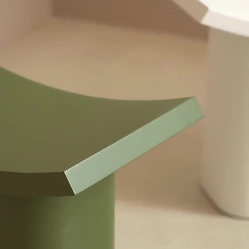 Taburete de Plástico Rectangular Nórdico Moderno — Asiento de Perfil Bajo para la Sala de Estar