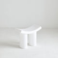 Taburete de Plástico Rectangular Nórdico Moderno — Asiento de Perfil Bajo para la Sala de Estar