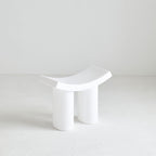 Taburete de Plástico Rectangular Nórdico Moderno — Asiento de Perfil Bajo para la Sala de Estar