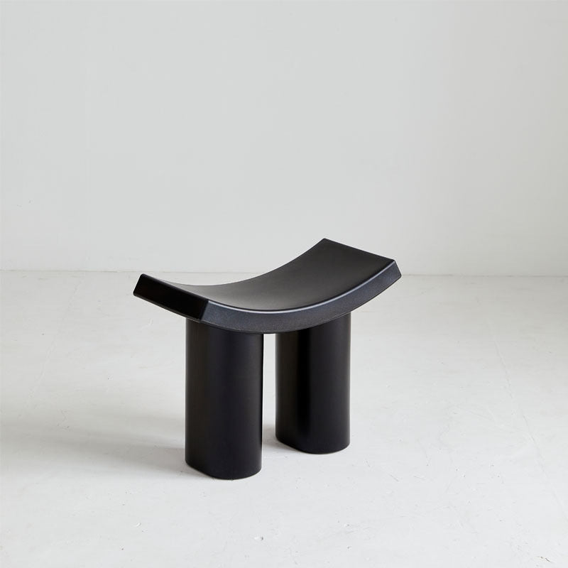 Modern Nordic Rectangular Plastic Stool — Low-Profile Seating for the Living Room