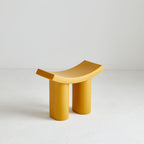 Taburete de Plástico Rectangular Nórdico Moderno — Asiento de Perfil Bajo para la Sala de Estar