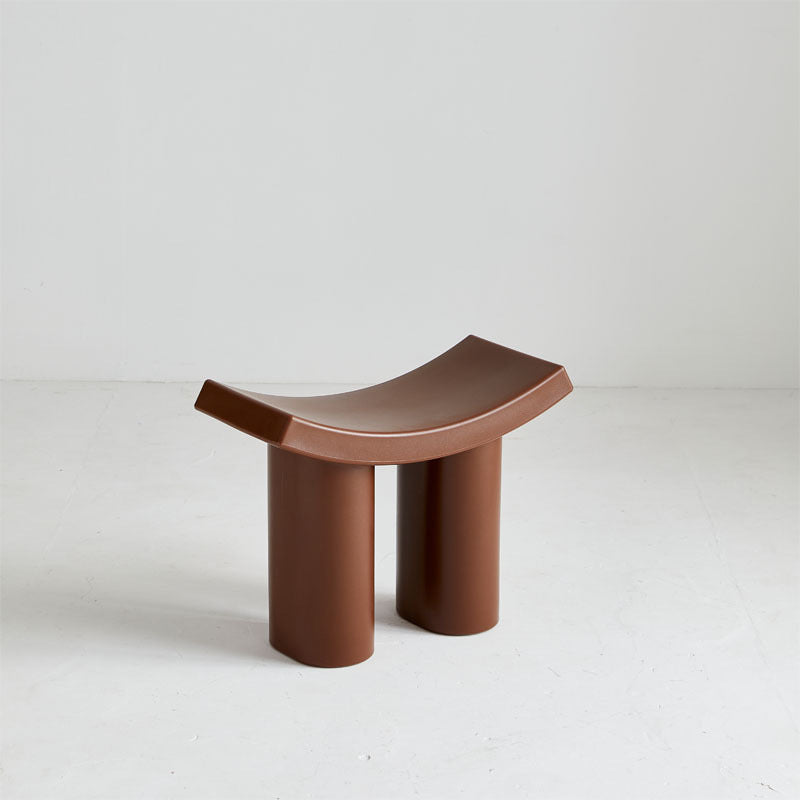 Modern Nordic Rectangular Plastic Stool — Low-Profile Seating for the Living Room