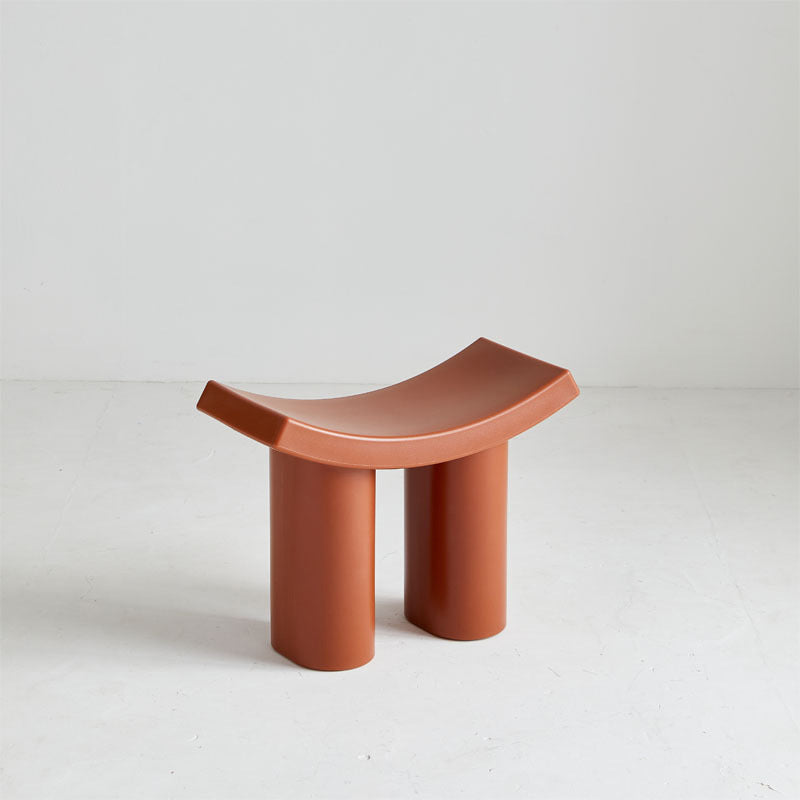 Modern Nordic Rectangular Plastic Stool — Low-Profile Seating for the Living Room