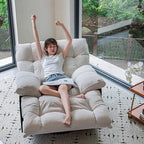 Sofá reclinable manual moderno minimalista cuadrado-rectangular de polipiel y terciopelo con estructura de madera maciza y contrachapada, con respaldo y reposabrazos para salón