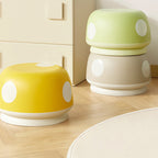 Contemporary Creative Kids Mushroom-Shape PP Plastic Round Low Stool, Stackable—Ideal for Entryways, Living Rooms, and Bedrooms