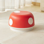 Contemporary Creative Kids Mushroom-Shape PP Plastic Round Low Stool, Stackable—Ideal for Entryways, Living Rooms, and Bedrooms