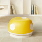Contemporary Creative Kids Mushroom-Shape PP Plastic Round Low Stool, Stackable—Ideal for Entryways, Living Rooms, and Bedrooms