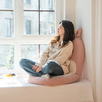 Cojín de respaldo de felpa con orejas de gato de dibujos animados para niños - Almohada cuadrada plegable estilo tatami con tejido de sherpa, relleno de espuma de látex, ideal para sillones reclinables de dormitorio