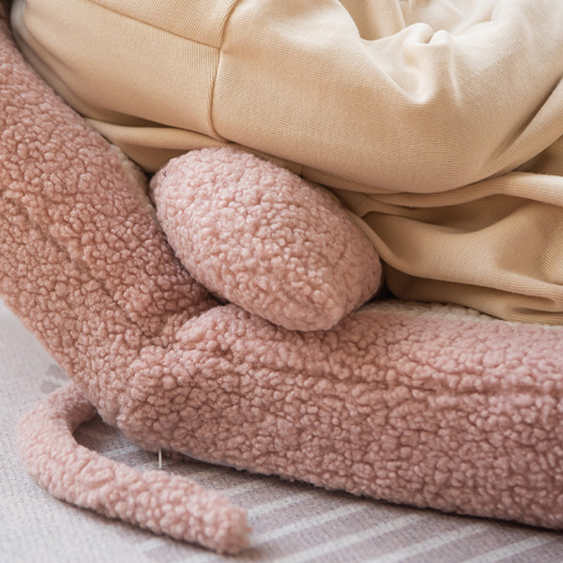 Cojín de respaldo de felpa con orejas de gato de dibujos animados para niños - Almohada cuadrada plegable estilo tatami con tejido de sherpa, relleno de espuma de látex, ideal para sillones reclinables de dormitorio