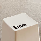 Taburete trapezoidal contemporáneo de PP - Apilable, sin respaldo para comedor