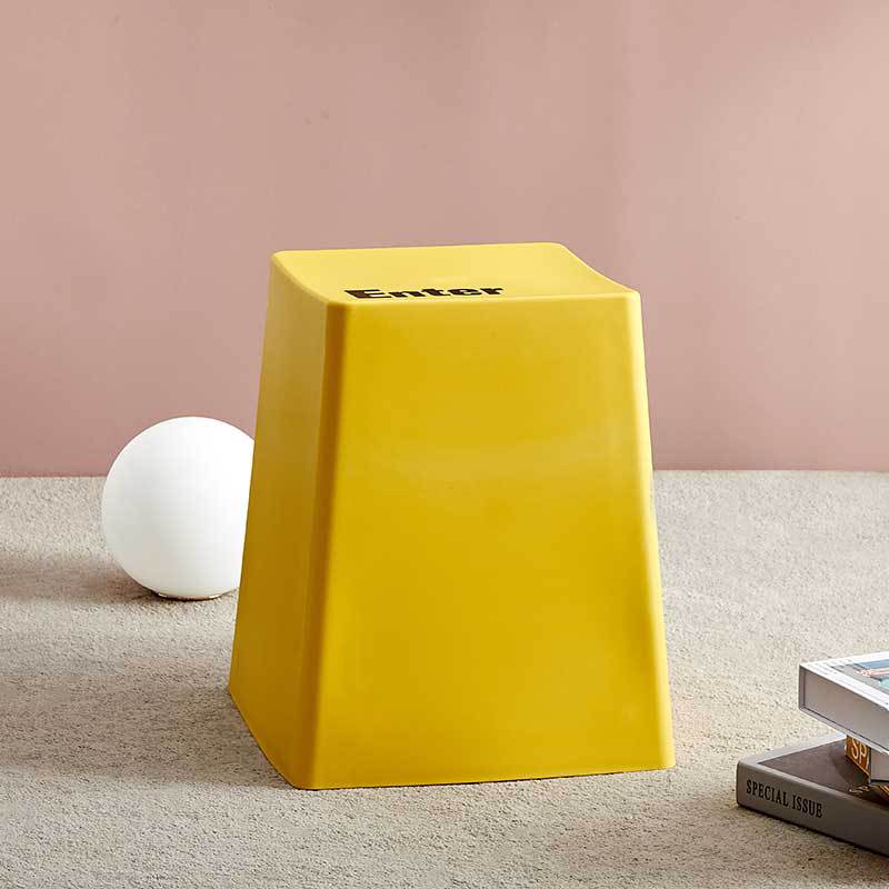 Contemporary PP Trapezoidal Stool - Stackable, Backless for Dining Room