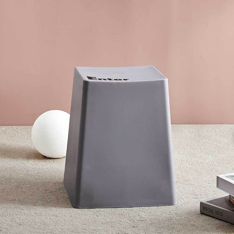 Contemporary PP Trapezoidal Stool - Stackable, Backless for Dining Room