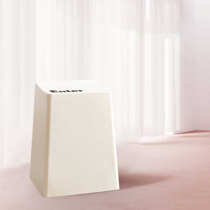 Taburete trapezoidal contemporáneo de PP - Apilable, sin respaldo para comedor