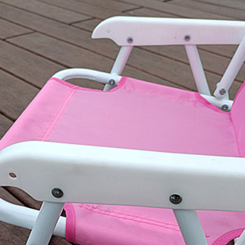 Contemporary Kids Cartoon Square Outdoor Foldable Recliner with Metal Frame, PP Seat, Backrest and Sunshade