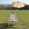 Contemporary Kids Cartoon Square Outdoor Foldable Recliner with Metal Frame, PP Seat, Backrest and Sunshade