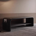 Modern Simplicity Eco-friendly Synthetic Leather Carbon Steel Rectangular Shoe Shelf Bench 2-Tier Storage For Entryway