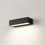 Modern Minimalist Aluminum And Glass Rectangular LED Wall Sconce Lamp For Outdoor Patio