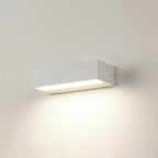 Modern Minimalist Aluminum And Glass Rectangular LED Wall Sconce Lamp For Outdoor Patio