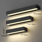 Modern Minimalist Aluminum And Glass Rectangular LED Wall Sconce Lamp For Outdoor Patio