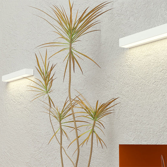Aplique de pared LED rectangular moderno minimalista de aluminio y cristal para patio exterior