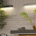 Modern Minimalist Aluminum And Glass Rectangular LED Wall Sconce Lamp For Outdoor Patio