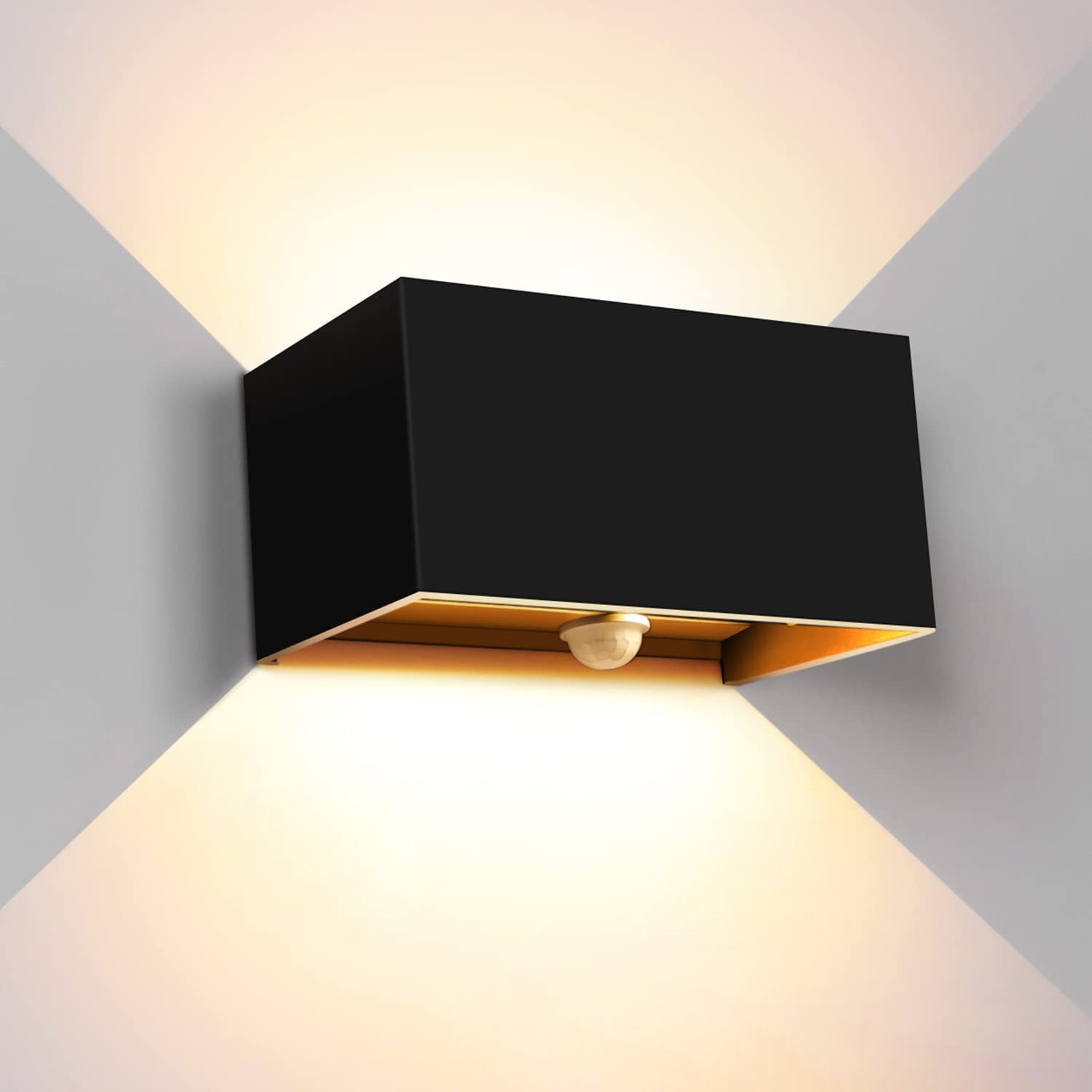 Aplique de pared LED rectangular moderno minimalista de aluminio para patio exterior